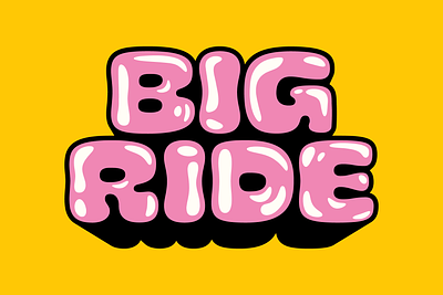 Big Ride badge branding design identity illustration logo type typography vector