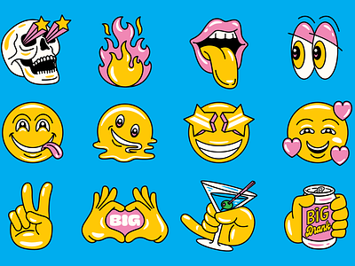Big Ride Emojis branding design emjoi icon identity illustration logo vector