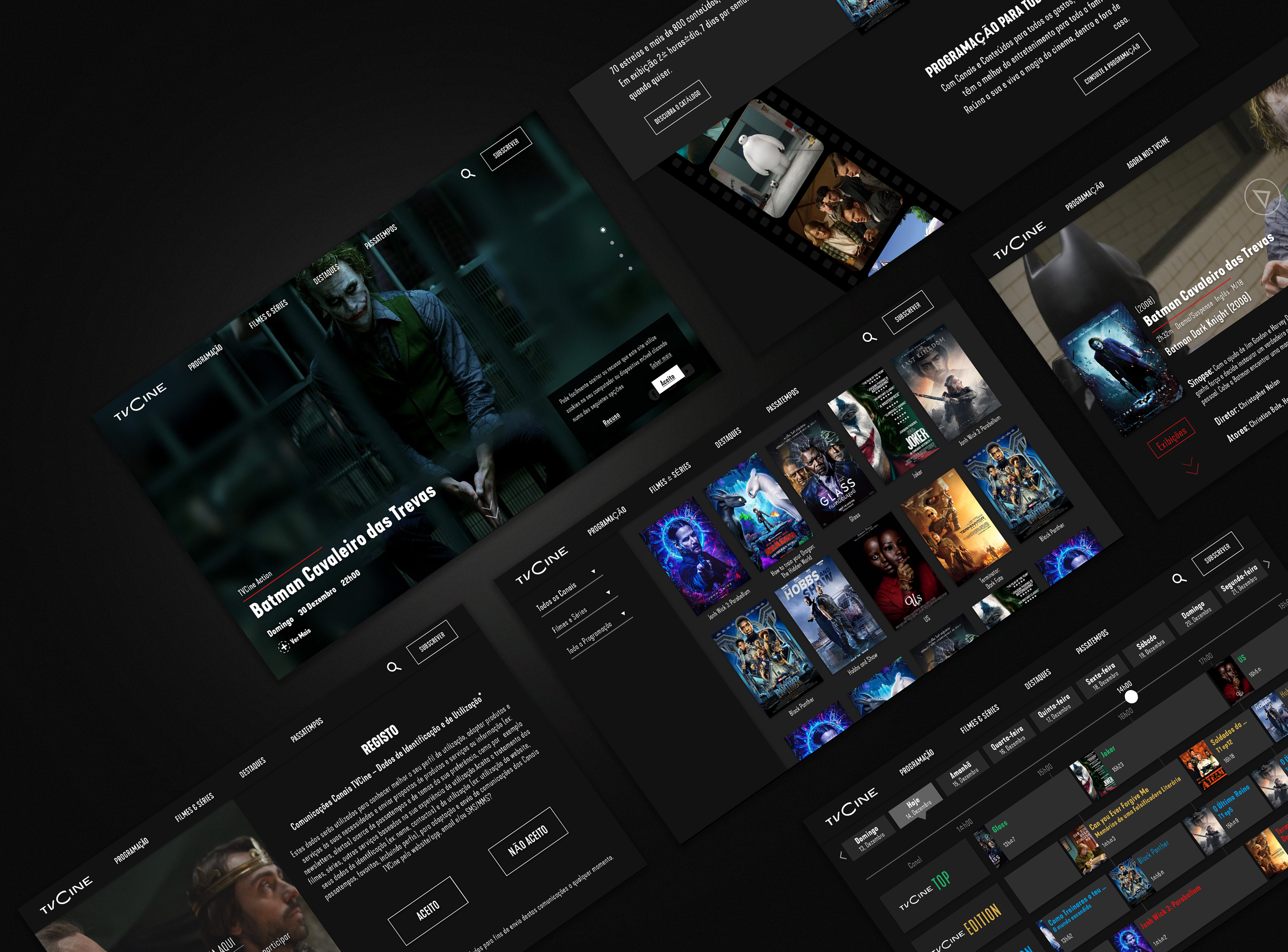 Ux/Ui | TVCine - NOS Channel Website ui ux website