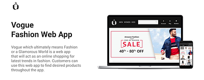 Vogue Fashion Web Application app branding design icon logo minimal typography ui