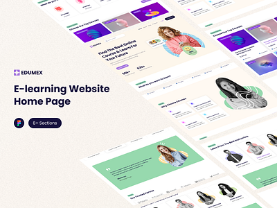 Edumex Skill Development Website Home Page Design branding creative creativeheader edtech elearning faizul footer header landingpage learning lms minimal modern page saikat211 section ui uidesign ux uxdesign