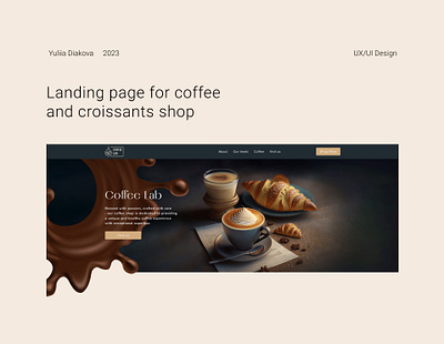 Landing page for coffee shop ai help branding coffeeshop creator design designer figma freelancer graphic design landing page typography ui ux web design website design