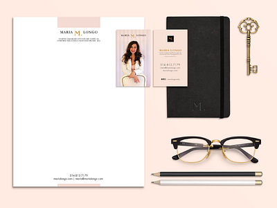 Real Estate Branding blush brand design branding business card feminine graphic design letterhead logo logo design real estate social media stationary template