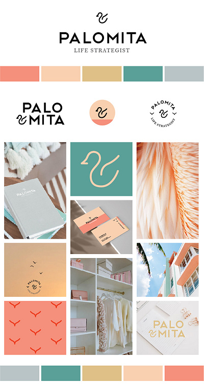 Palomita Life Strategist | Branding brand design branding business cards feminine graphic design icon logo logo design
