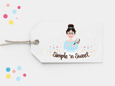 Simple 'n Sweet | Logo Design bakery brand branding cupcakes design feminine fun graphic designer illustration logo logo design mom