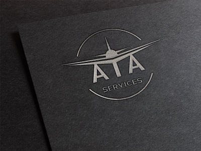 ATA Services | Logo Design air aviation brand brand design branding classy design graphic design logo logo design manly silver