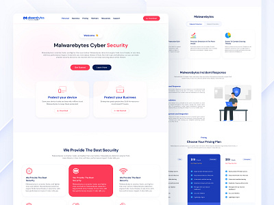 Cyber Security Landing Page UI cyber security landing page ui design figma figma web design landing page ui ui design ui ux design web design website ui website ui design
