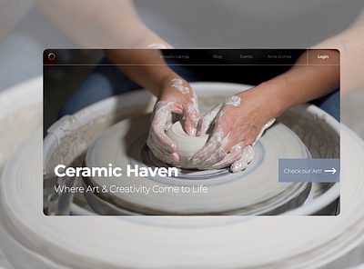 Ceramic Haven Landing Page animation app application branding design illustration logo motion screen ui ux