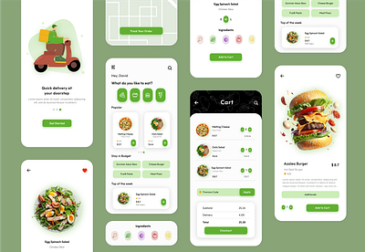 Food Delivery App food app graphic design product design ui uiux design