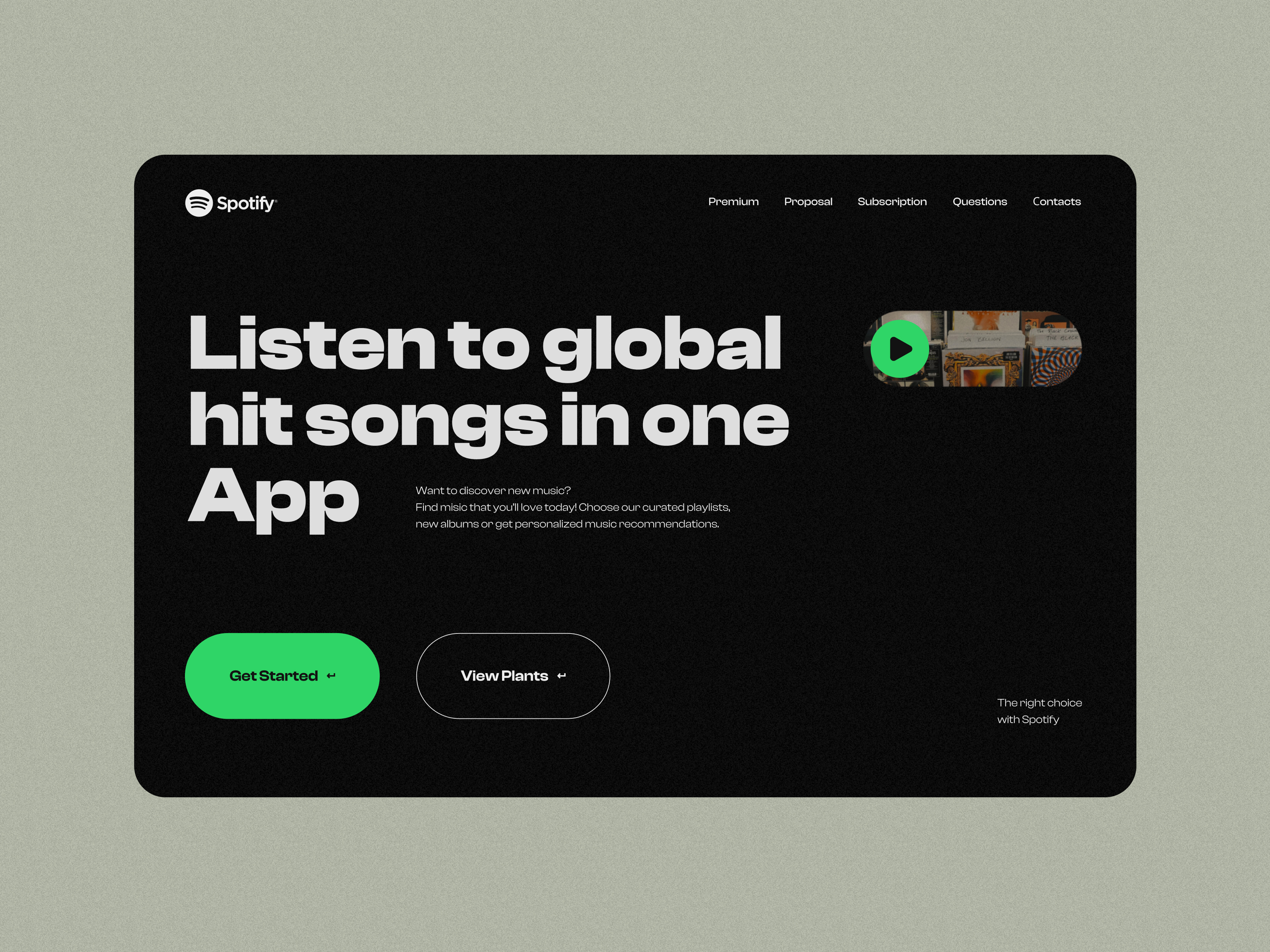 Spotify - concept redesign Landing Page concept design landing music redesign spotify ui uiux ux web web design