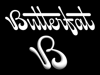 Butterfat Logotype back lean brand branding custom type design italic lettering logo logotype reverse italic script typography unconventional