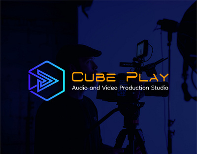 Cube play creative logo branding camera creative logo graphic design logo logo design media modern logo play production professional logo studio video visual identity