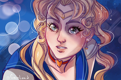 Sailor Moon Redraw Challenge anime chalenge design illustration portrait procreate sailor moon sailor moon redraw challenge