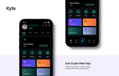 Web3 Crypto Dark mode design concept app branding design figma illustration logo saas ui ux webpage