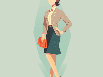 Corporate Woman, Flat Illustration 2d animation businesswoman character design corporate lady corporate woman fashion flat illustration graphic design style vector illustration woman women working woman