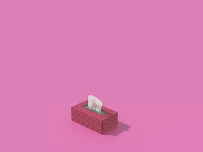 goodbye 3d animation blender cry design heartbreak illustration motion graphics pink sneeze tissue