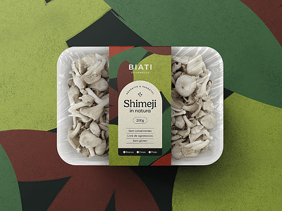 Embalgem Biati Cogumelos alimentos cogumelo embalagem healthy food mushroom organic organico packaging shimeji vegan