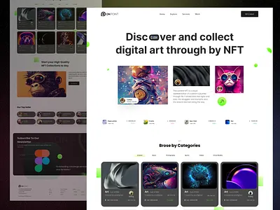 NFT Landing page blockchain landing page crypto landing page home page landing page landing page design nft landing page nft web nft web design nft website ui ux web web design website website design