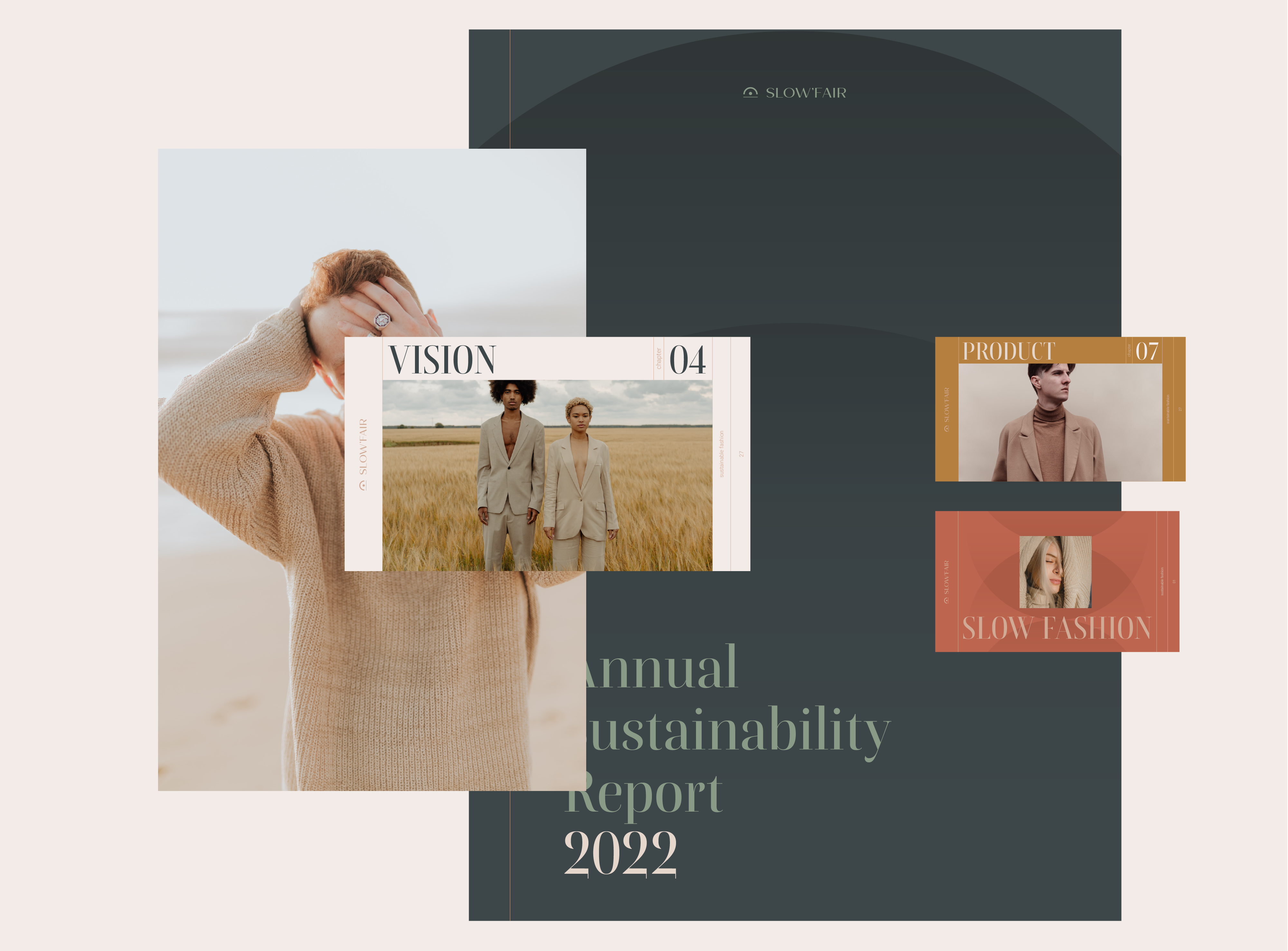 Slowfair — Slide deck / Visual identity brand brand design branding design fashion graphic design logo logo design powerpoint presentation social social media sustainable