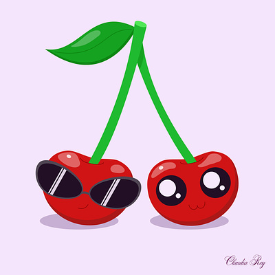 Cherry Brothers berry character characters cherry cute food funny graphic design humor illustration vector