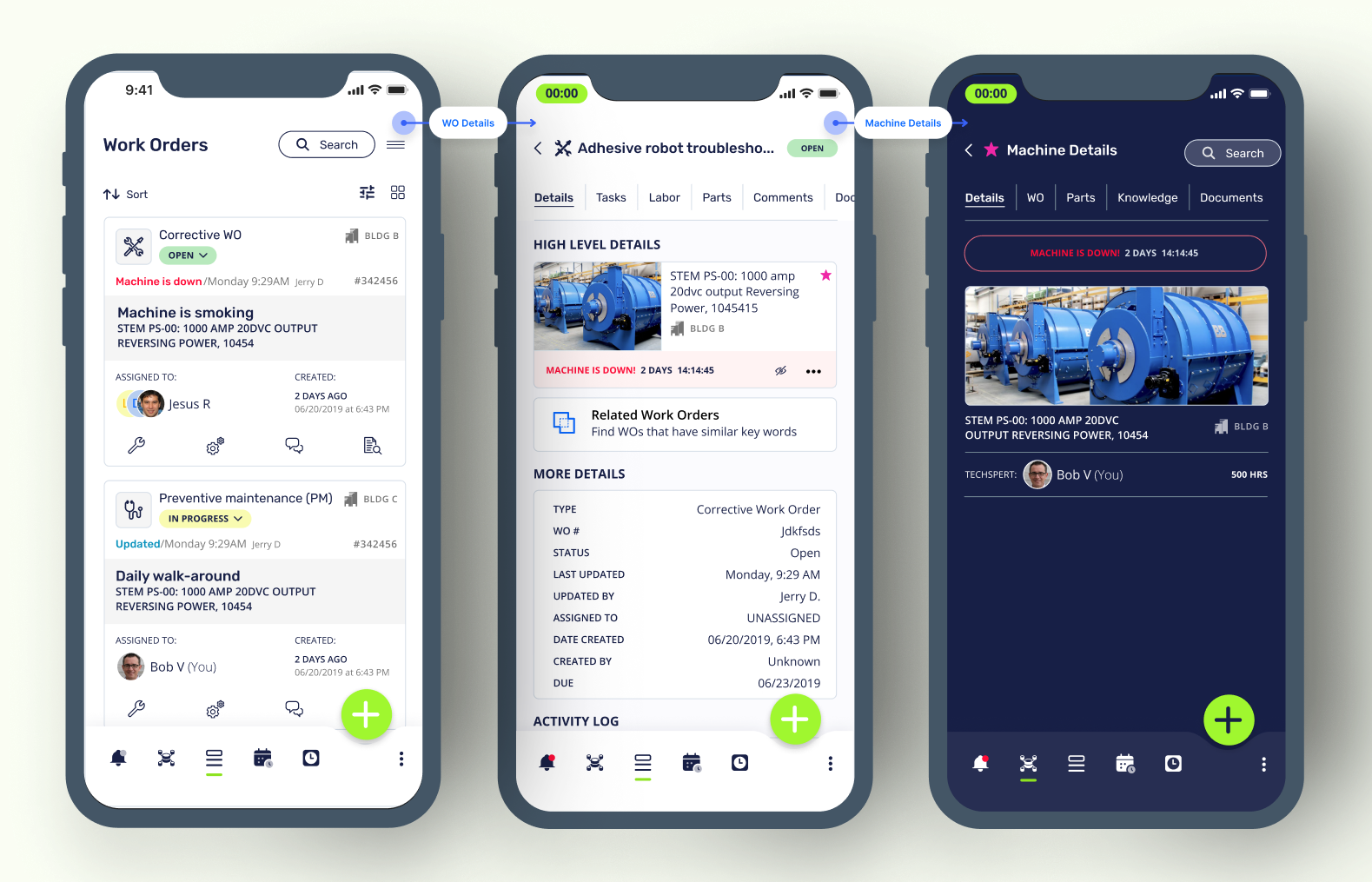 NLP Text to Speech App ai b2b manufacturing nlp product design speech to text technician ui userflow ux visual design work flow
