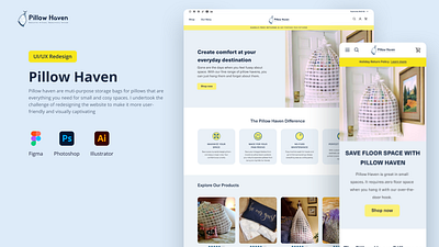 A Pillow Haven Ui/UX Redesign project branding ui ux webdesign website