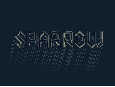 Sparrow bird design gradient lettering monoline personal project sparrow type typography wordmark