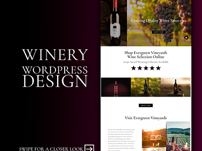 California Winery WordPress Web Design branding california design designer elementor illustration logo ui web design web design for hire websites wine winery