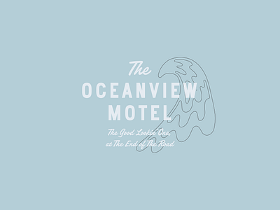 The Oceanview Motel Logo and Branding beach branding illustration logo motel ocean surf vector waves