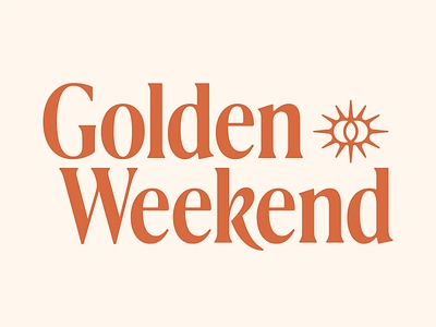 Golden Weekend branding golden logo logo design minimal retro sun typography vintage weekend wordmark