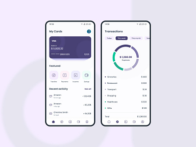 Finance Mobile App app design mobile app mobile ui ui uidesign