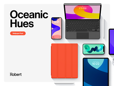 Oceanic Hues - Wallpaper Pack 4k apple colourful device ipad iphone iphone14 macbook minimal mockup noise screensaver vibrant wallpaper wallpaper pack wallpapers