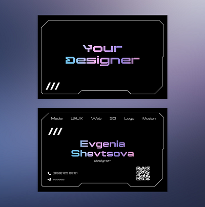 Designer's business card business card business card design card design typography