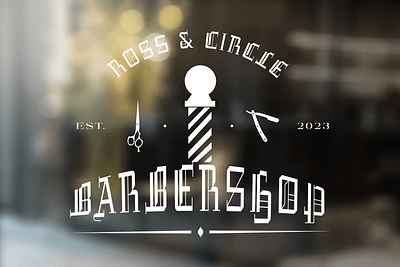 Barbershop Logo - Day 13/50 barbershop barbershop logo bob the barber branding cleaned up dailylogochallenge dailylogochallenge day 13 design dlc illustrator logo logodlc mockup ross circle vector