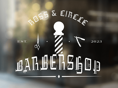 Barbershop Logo - Day 13/50 barbershop barbershop logo bob the barber branding cleaned up dailylogochallenge dailylogochallenge day 13 design dlc illustrator logo logodlc mockup ross circle vector