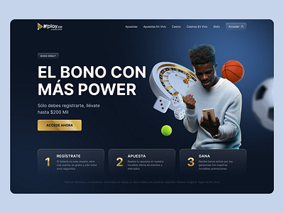 Online Betting Platform Web Design bets betting blue design hero ui ux web design