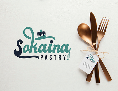 Sokaina Pastry logo design beautiful logo branding cake design cake logo calligraphy logo illustration logo logo design logotype modern logo pastry logo typography