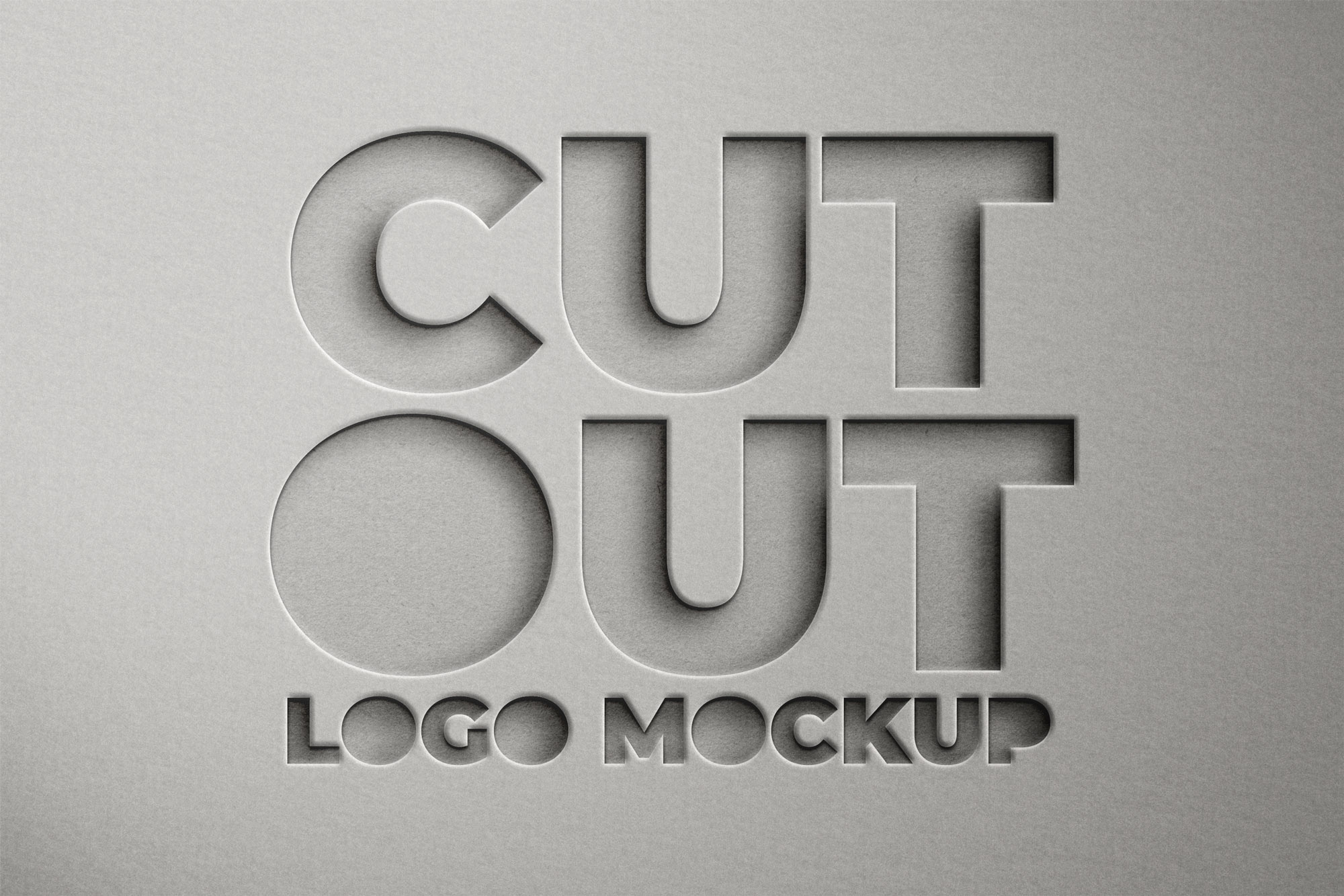 Cut-Out Paper Text & Logo Mockup - Design Cuts