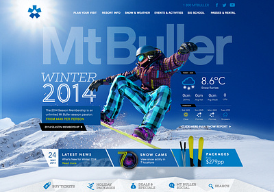 Mt. Buller Redesign branding design interaction design snow website