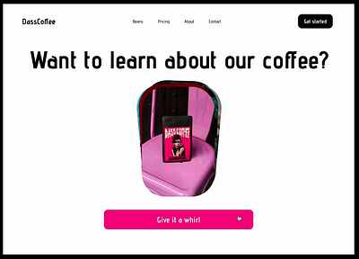 Spinning coffee branding figma graphic design ui