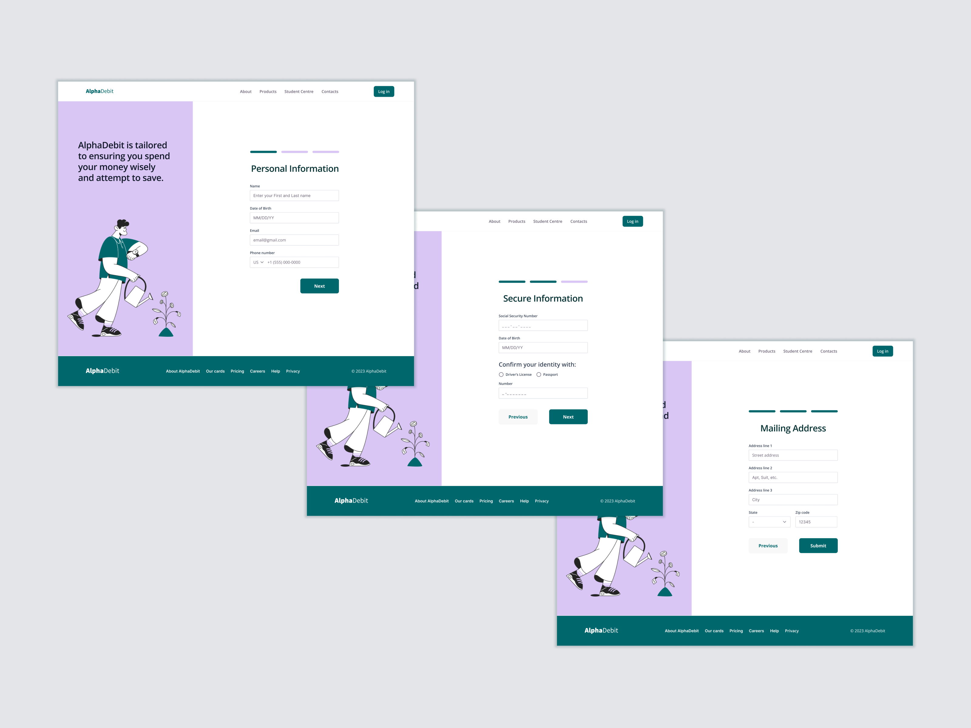 A multi-step form for a Bank website artist bank branding cta button design desktop desktop website form graphic design login multi step form navigation new client product product design ui ui design uxui web website