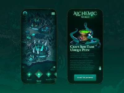 Alchemic World - Mobail Map alchemic app boiler casino casino interface crypto casino gambling game interface game ui map mobile nft nft game p2e ui ux web 3 web casino web design world