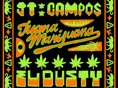 Juana Marijuana handlettering illustration trackartwork tyo typography