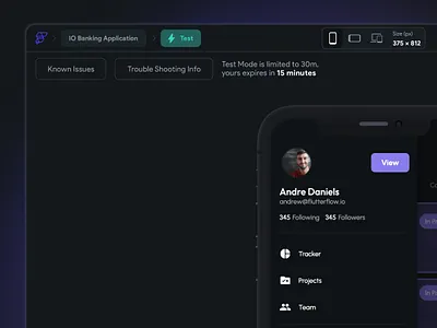 Preview & Test Mode (breadcrumbs) app builder app preview app testing breadcrumbs nocode preview test mode ui ux