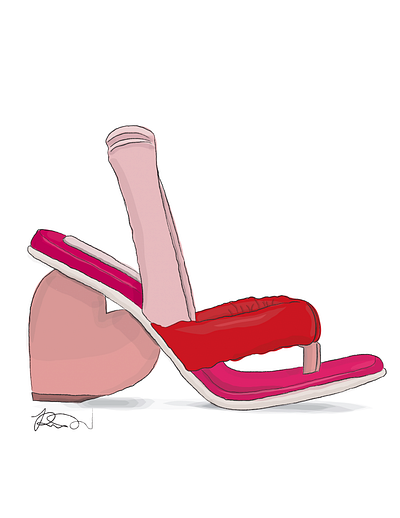 Digital Illustration: "Love Heel" by YUME YUME design digital illustration drawing fashion design fashion illustration graphic design illustration sketch