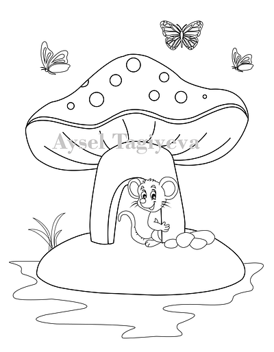 Children's Coloring Book cute design graphicdesign illustration vector