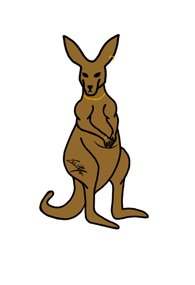 Luv Me Kangaroo branding cartoon design graphic design illustration logo