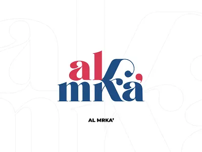 Al Mrka logo ( English Version ) arab arabian brand branding branding identity calligraphy gulf ksa logo markaa saudi arabia typography