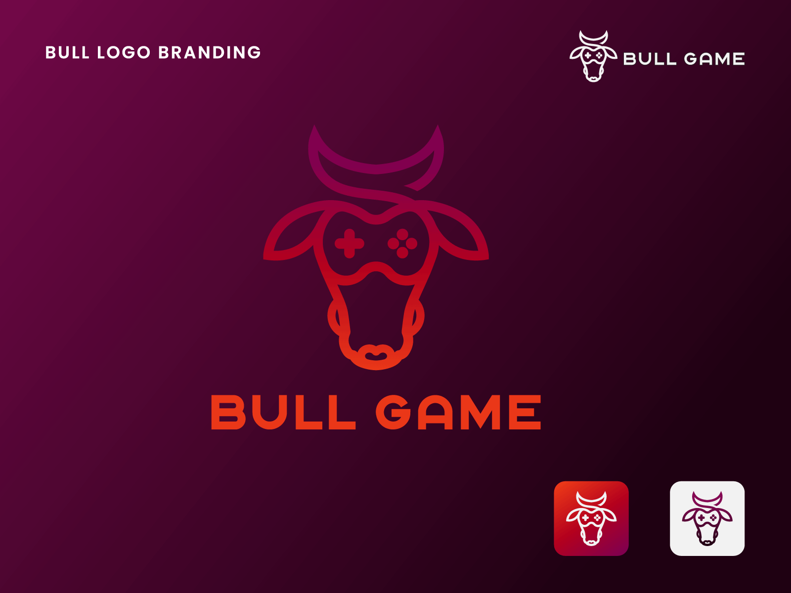 Bull Game Logo Design. bull game bull game icon bull logo modern bull logo modern ox game ox game