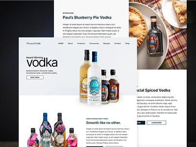 Vodka Company Homepage Study beverage branding ecommerce elementor figma graphic design ux wordpress